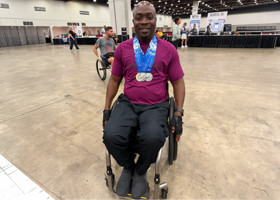 Image of veteran in wheelchair