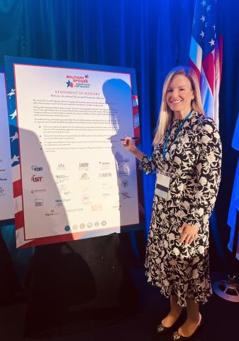 Military Spouse signing pledge