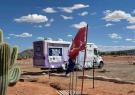 Mobile health clinic in desert setting