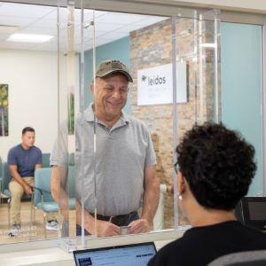 Actors portraying Leidos QTC employees, doctors and patients in Fairfax, VA.