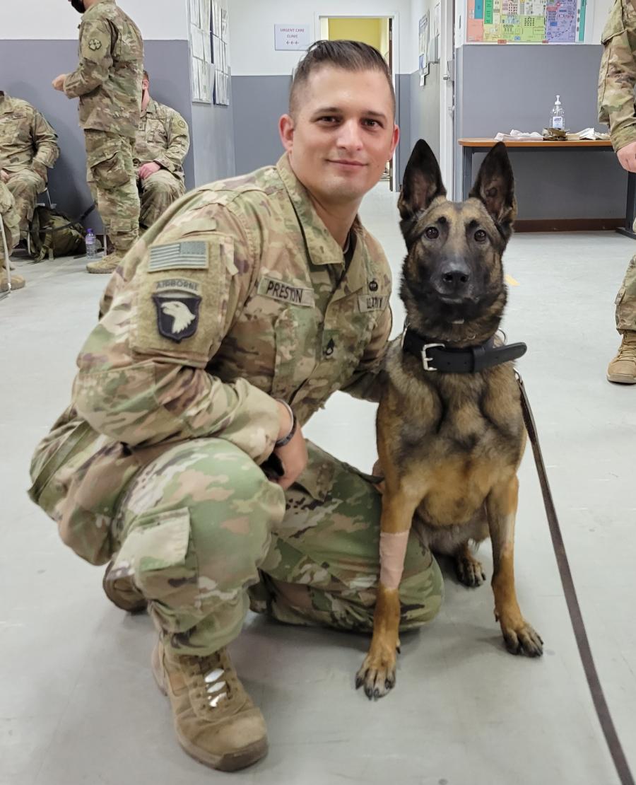 Randy Preston and dog